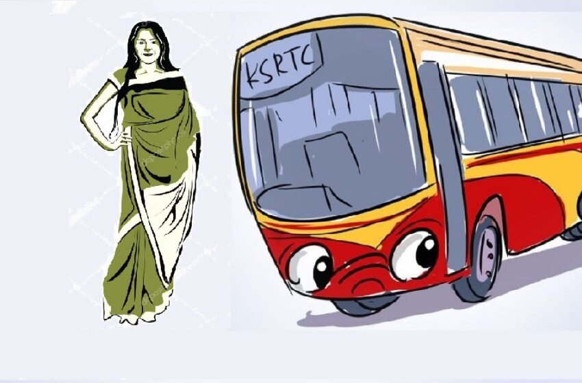  ಕೆಂಪು ಬಸ್ಸಿನ ನೀಲಿ ಸೀಟು ಮತ್ತು ಹಸಿರು ಸೀರೆಯ ಹುಡುಗಿ