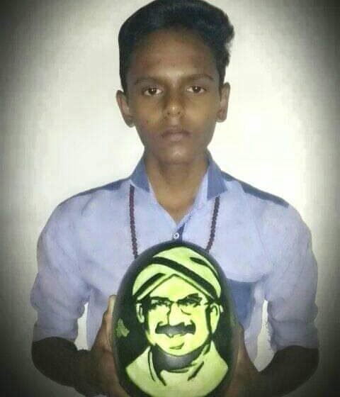  ಕಲ್ಲಂಗಡಿಯಲ್ಲಿ ಕಲಾವಿದನ ಕೈಚಳಕ